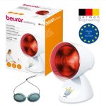 Infrared lamp with timer & automatic switch-off for colds & tension