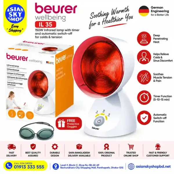 Beurer IL 35 150W Infrared Lamp with Timer
