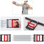 5 Springs Chest Pull 3 in 1 Multifunction Chest Expander Including Grippers Hand Exercise Arm Exerciser - Image 3