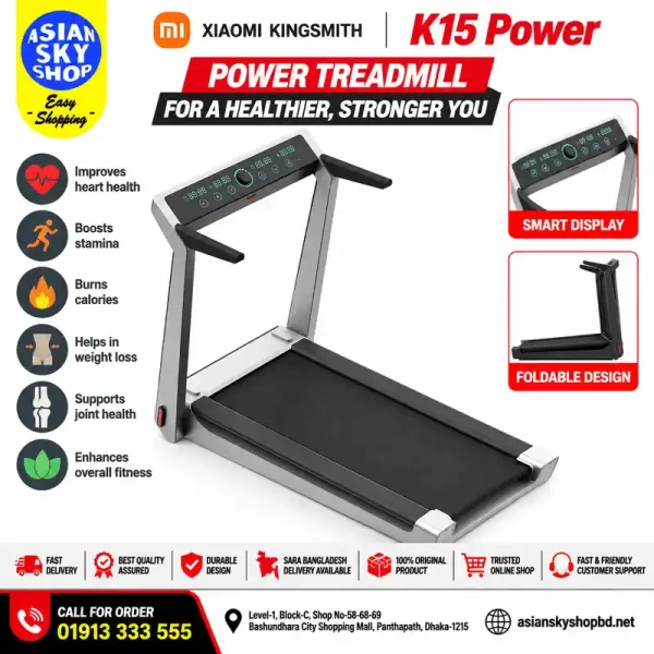 Xiaomi Kingsmith K15 Power Treadmill Price in Bangladesh