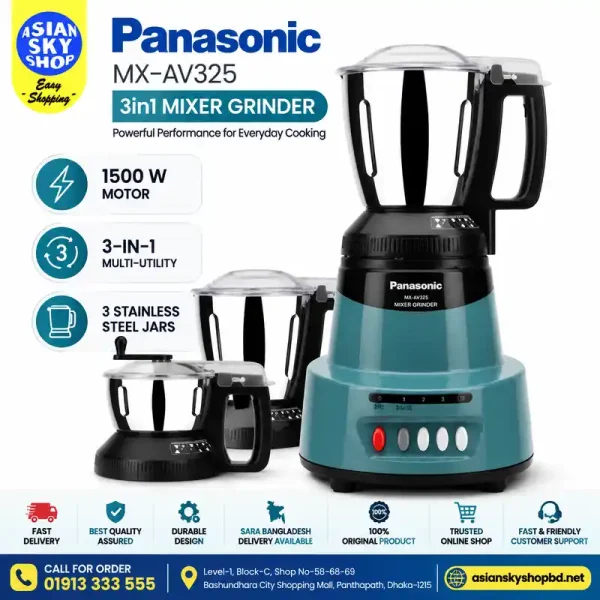 Panasonic MX-AV325 1500W 3in1 Mixer Grinder Price in Bangladesh