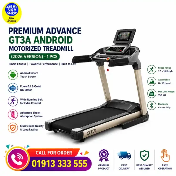Premium Advance GT3A Treadmill for home workout in Bangladesh
