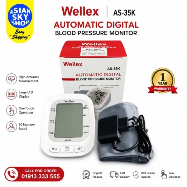 Wellex AS-35K Automatic Digital Blood Pressure Monitor