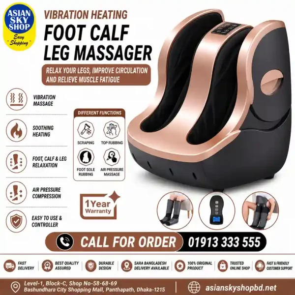 Vibration Heating Foot Calf Leg Massager for foot and calf relaxation