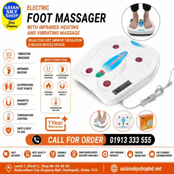 Vibration Heating Foot Massager with Infrared Heating and Vibrating Massage