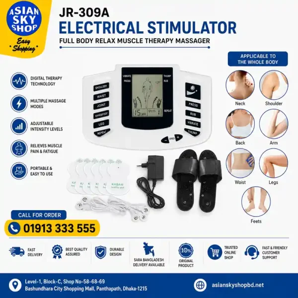 JR-309A Electrical Stimulator TENS therapy massager for muscle relaxation