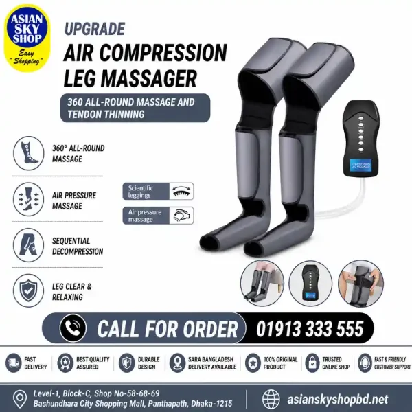 Upgrade Air Compression Leg Massager for comfortable home leg compression massage