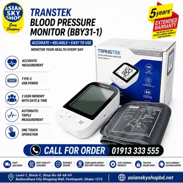 Transtek Blood Pressure Monitor BBY31-1 for home blood pressure monitoring