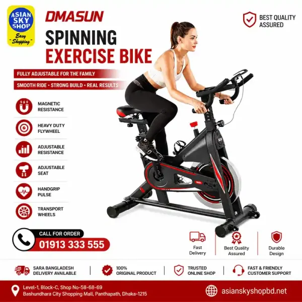 DMASUN Spinning Exercise Bike for indoor cycling and home workout