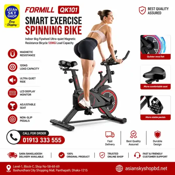Formill QK101 Exercise Bike with 6kg flywheel and magnetic resistance
