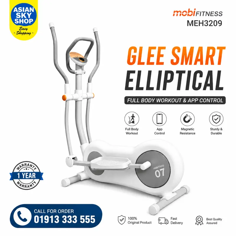 mobifitness-meh3209 glee MobiFitness MEH3209 Glee Smart Elliptical | Full Body Workout & App Control - Image 1