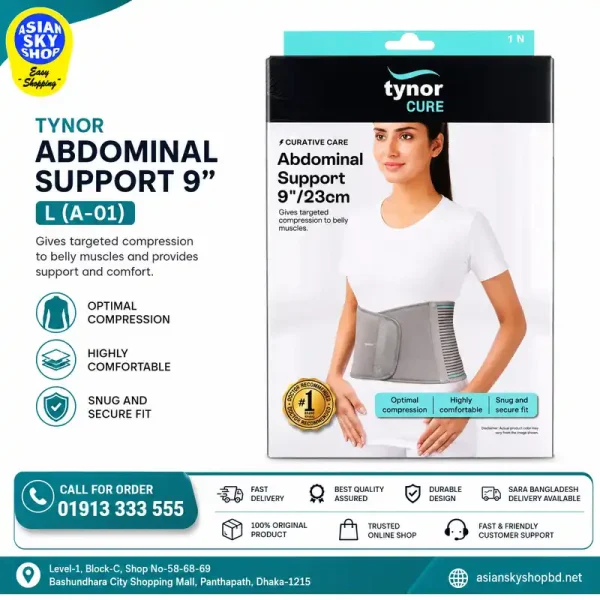 Tynor Abdominal Support 9″ L A-01 abdominal support belt