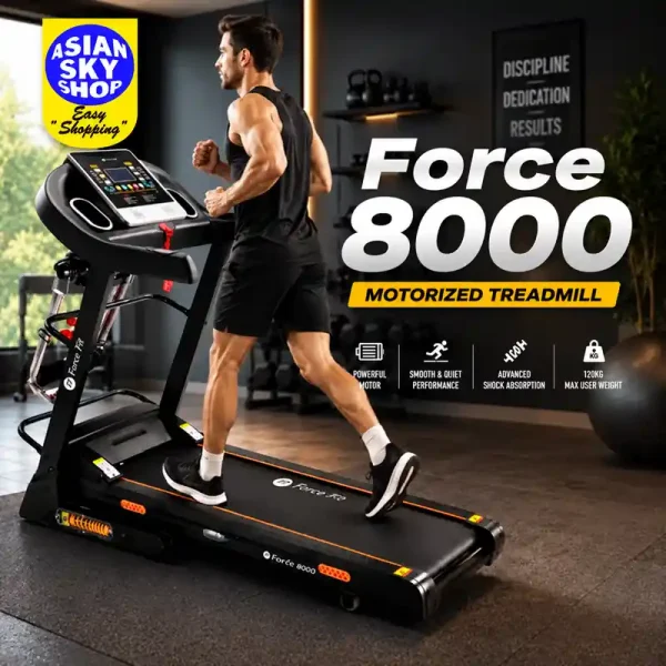Force Fit 8000 Foldable Motorized Treadmill
