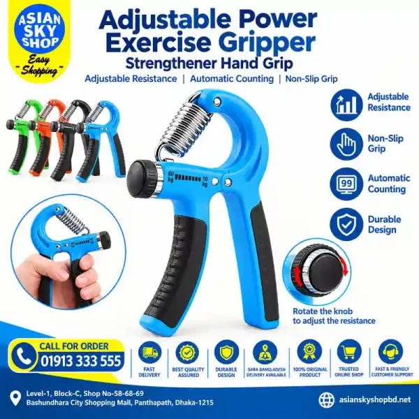 5kg–60kg Adjustable Hand Grip Strengthener for hand exercise