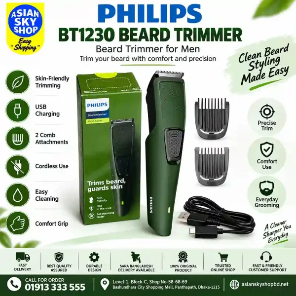 Philips BT1230 Beard Trimmer for Men Bangladesh
