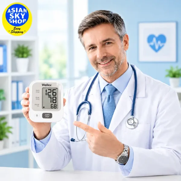 Wellex AS-35K Automatic Digital Blood Pressure Monitor with Upper Arm Cuff and Carrying Case
