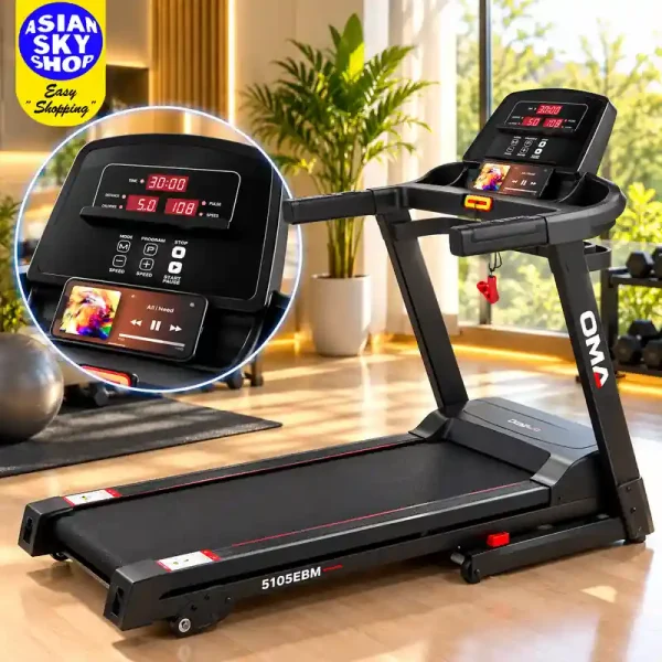 OMA-5105EBM Multi-Function Foldable Motorized Treadmill